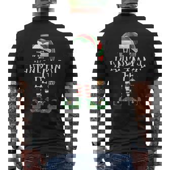 Xmas Handyman Elf Matching Family Group Christmas Elf Men's Back Print T-Shirt | Mazezy