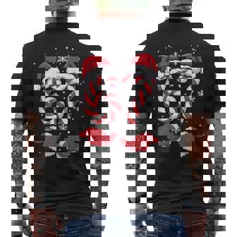 Xmas Viral 67 Candy Canes Santa Holiday Kids Men's Back Print T-Shirt | Mazezy