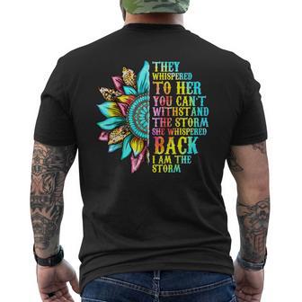They Whispered To Her You Cannot Withstand The Storm Men's T-shirt Back Print - Thegiftio UK