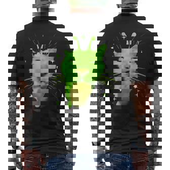 Y2k Alien Cat Meme Ufo Retro Silly Cats Lover Vintage 90S Men's T-shirt Back Print - Thegiftio