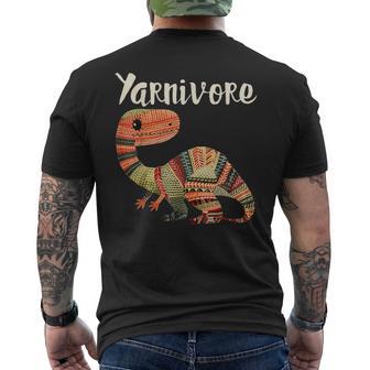Yarnivore Cute Crochet Knitting Yarn Dinosaur Men's T-shirt Back Print - Thegiftio UK