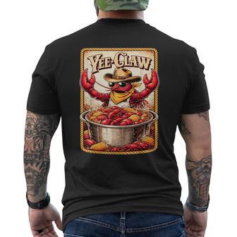 Yee Claw Vintage Crawfish Boil Cajun Seafood Festival Men's T-shirt Back Print - Thegiftio