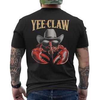 Yee Claw Western Country Cowboy Crawfish Boil Seafood Cajun Men's T-shirt Back Print - Thegiftio