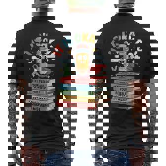 Yellow Mental Health Awareness Day It's Okay To Feel Kids Men's Back Print T-Shirt | Mazezy