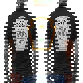 Yellow Mustard Group Condiment Family Matching Halloween Men's Back Print T-Shirt | Mazezy