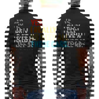 Yes I Really Do Need All These Cars Car Mechanic Men's Back Print T-Shirt | Mazezy