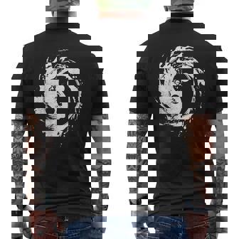 Ying Yang Flowtate 瞑想 水彩画 太極拳 メンズ レディース メンズTシャツ バックプリント - Kawaiitshirt