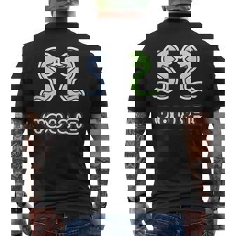 You & 巳《蛇》へび 巳年【どうぶつフレンズ】干支 十二支 2025 ゆるくて かわいい 動物 面白い メンズTシャツ バックプリント - Kawaiitshirt