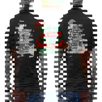 Have Yourself A Smutty Little Christmas Book Lover Men's Back Print T-Shirt | Mazezy