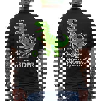 YoYo Player Yoyosaurus T-Rex Yo-Yo Performer Men's Back Print T-Shirt | Mazezy