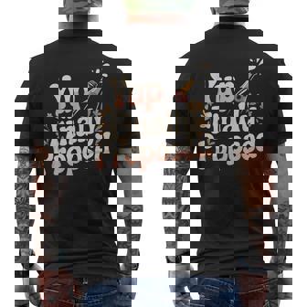 Yup Finally Proposed Engaged Romantic Moment Wedding Men's Back Print T-Shirt | Mazezy