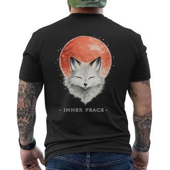 Zen Fox Meditation Renard Japonais Ensoumi-E T-shirt imprimé au dos - Cadeauxyz