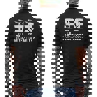 Ziplining Your Daughter My Daughter Zipline Men's Back Print T-Shirt | Mazezy