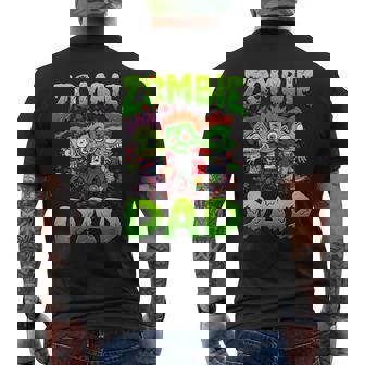 Zombie Dad Halloween Costume Family Matching Men's T-shirt Back Print - Thegiftio