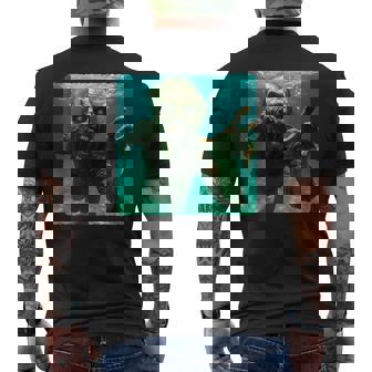 Zombie Diving Underwater Ocean Diver Swimming Summer Tank Top Men's Back Print T-Shirt | Mazezy