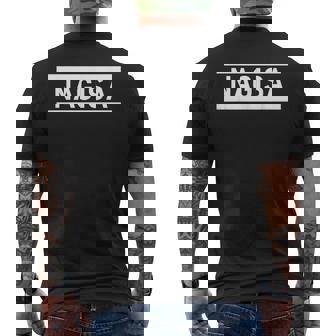 「Nagisa」ヘボン式「なぎさ」「ナギサ」下の名前 ローマ字 名入れ 名乗り ラテン文字 綴り メンズTシャツ バックプリント - Kawaiitshirt