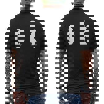 「Ok」面白い デザイン 語録 ネタ おもしろ 漢字 Ok メンズTシャツ バックプリント - Kawaiitshirt