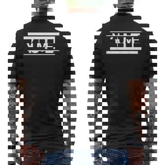 「Yume」ヘボン式「ゆめ」「ユメ」下の名前 ローマ字 名入れ 名乗り ラテン文字 綴り メンズTシャツ バックプリント - Kawaiitshirt