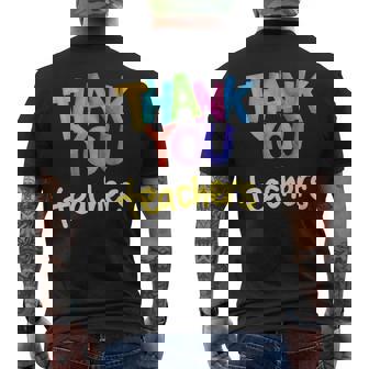 ありがとう 先生 感謝 卒業 メンズTシャツ バックプリント - Kawaiitshirt