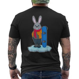 うさぎ スノーボーダー スノーボード スポーツ メンズTシャツ バックプリント - Kawaiitshirt