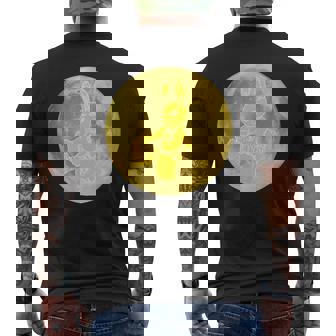 うさぎ星人 On The Yellow Moon メンズTシャツ バックプリント - Kawaiitshirt