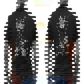 えっ！？私が見えるんですか！？ レッサーパンダ ネタ ジョーク 冗談 お笑い ギャグ 小ボケ おもしろ メンズTシャツ バックプリント - Kawaiitshirt