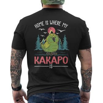 おうちは私のカカポがカカポ メンズTシャツ バックプリント - Kawaiitshirt