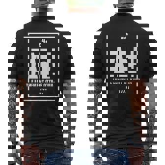 おったま Ah 元素デザイン おもしろ理系 サプライズ要素 42 ナンバー グラフィック メンズTシャツ バックプリント - Kawaiitshirt