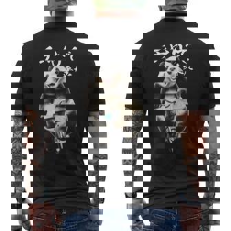 おもしろtシャツ パンダ 自転車 動物 メンズ グッズ かわいい おもしろ 服 長袖tシャツ メンズTシャツ バックプリント - Kawaiitshirt