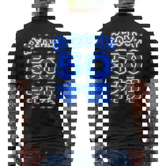 かわいい 50才児（五十歳）ポップフォント（お誕生日）祝 50代 アラフィフ 面白 メンズTシャツ バックプリント - Kawaiitshirt