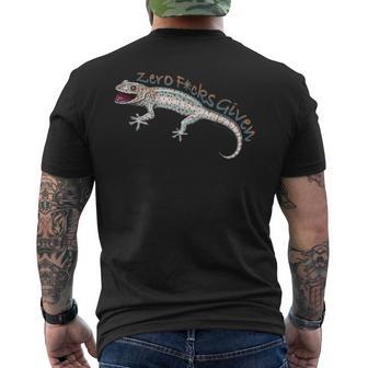 かわいい 面白い トケイ ヤモリ ゼロ Fs Given メンズTシャツ バックプリント - Kawaiitshirt