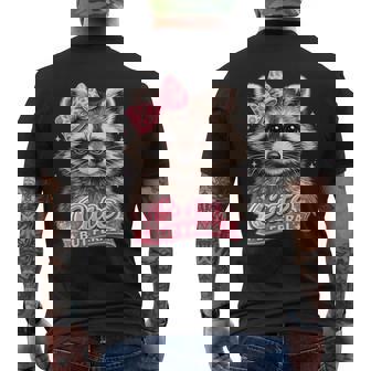 かわいいけど野生的な面白いアライグマの弓ミームかわいい動物のユーモア 長袖tシャツ メンズTシャツ バックプリント - Kawaiitshirt