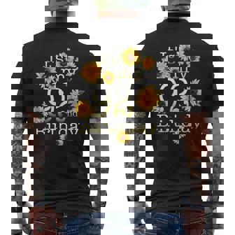 かわいいひまわり 92歳の誕生日 92歳の誕生日 長袖tシャツ メンズTシャツ バックプリント - Kawaiitshirt