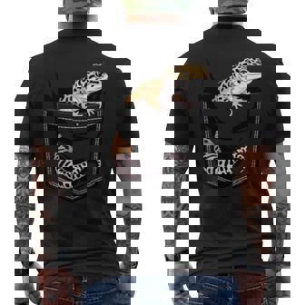 かわいいヒョウゲッコ トカゲ爬虫類 ヒョウ ヤモリのお父さん用 長袖tシャツ メンズTシャツ バックプリント - Kawaiitshirt