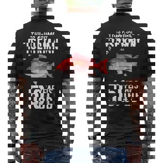 メンズ この金目鯛漁師は50歳50歳の誕生日です メンズTシャツ バックプリント - Kawaiitshirt