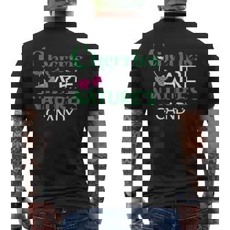 さくらんぼは自然のキャンディー、食べて健康によい名言 メンズTシャツ バックプリント - Kawaiitshirt