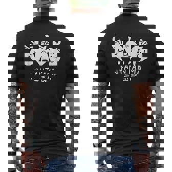 にゃんたま 三玉郎 メンズTシャツ バックプリント - Kawaiitshirt