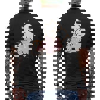 ねこぺん日和 桜 メンズTシャツ バックプリント - Kawaiitshirt