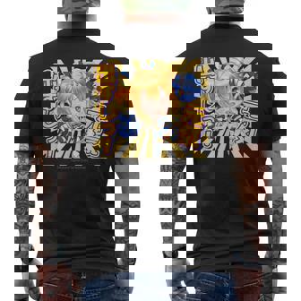 ひなビタスタンプ 一舞04「元気出すしっ！」 メンズTシャツ バックプリント - Kawaiitshirt