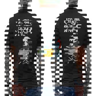 ほかの服は洗濯中 パンダ ギャグ ジョーク ツッコミ 動物好き おもしろ ネタ メンズTシャツ バックプリント - Kawaiitshirt