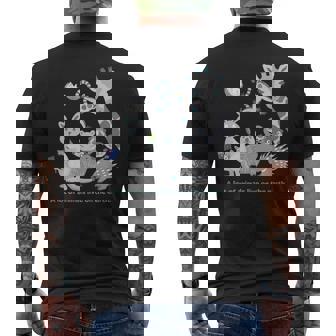 みんなの地球 アニマル キリン カンガルー カピバラ クアッカワラビー ワオキツネザル ハリネズミ メンズ レディース メンズTシャツ バックプリント - Kawaiitshirt