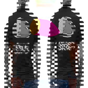 やきいも 焼き芋【おやつ ポップ】ご飯タイム【変なデザイン屋さん】面白い デザイン メンズTシャツ バックプリント - Kawaiitshirt