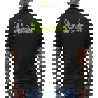 わさびハロウィンコスチュームごっこ I'm Wasabi Fun メンズTシャツ バックプリント - Kawaiitshirt