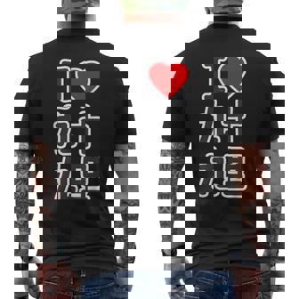 アイラブ・九十九里（千葉県）（I Love ハート）Big 大きな文字【都道府県】ジモtティ お土産 面白い メンズTシャツ バックプリント - Kawaiitshirt