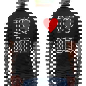 アイラブ・山口（I Love やまぐち）【47都道府県・市区町村】ジモt ジモティ 旅行 観光お土産 ご当地・面白 メンズTシャツ バックプリント - Kawaiitshirt