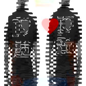 アイラブ・足立（I Love ハート）ビッグ 大きな文字【23区・東京都】ジモティ 地元愛 お土産 面白い メンズTシャツ バックプリント - Kawaiitshirt