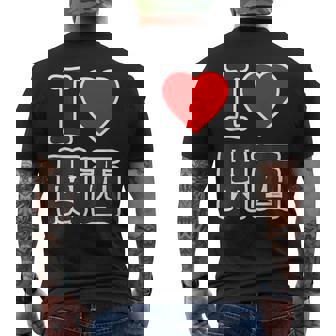 アイラブ・関西（I Love ハート）Big 大きな文字【47都道府県】Jimo-T ジモティ お土産 面白 メンズTシャツ バックプリント - Kawaiitshirt