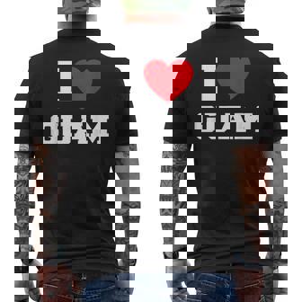 アイ・ラブ・グアム メンズTシャツ バックプリント - Kawaiitshirt