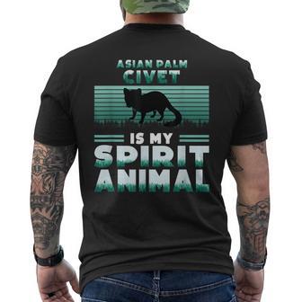 アジアンパームシベットは私のスピリットアニマルラバーです メンズTシャツ バックプリント - Kawaiitshirt