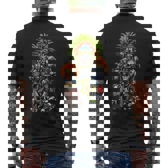 アステカの神ミクトランテクトリ古代マヤの神話の神々 メンズTシャツ バックプリント - Kawaiitshirt